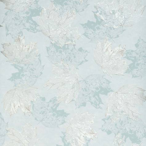 Osborne & Little Folium Wallpapers Sycamore Wallpaper - Aqua / Gilver - W7336-01