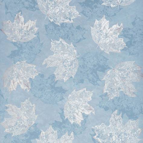 Osborne & Little Folium Wallpapers Sycamore Wallpaper - Blue / Gilver - W7336-02