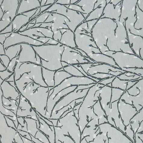 Osborne & Little Folium Wallpapers Twiggy Wallpaper - Pewter / Black / White - W7339-01