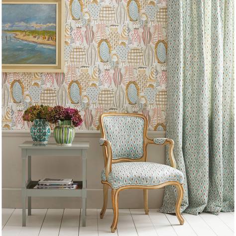 Nina Campbell Les Reves Wallpapers Collioure Wallpaper - Taupe / Soft Gold - NCW4300-02
