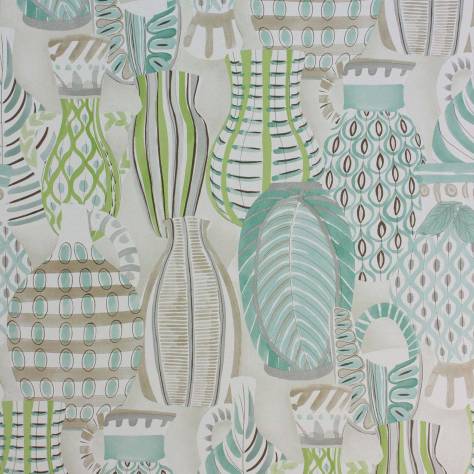 Nina Campbell Les Reves Wallpapers Collioure Wallpaper - Aqua / Green - NCW4300-03