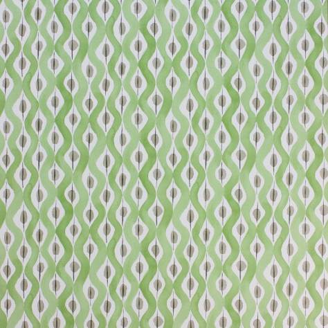 Nina Campbell Les Reves Wallpapers Beau Rivage Wallpaper - Green / Beige - NCW4301-05