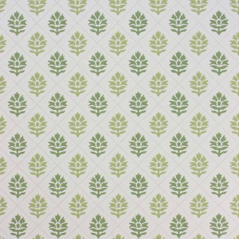 Nina Campbell Les Reves Wallpapers Camille Wallpaper - Green - NCW4303-02