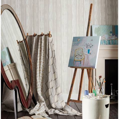Nina Campbell Les Reves Wallpapers Pampelonne Wallpaper - Grey - NCW4305-01