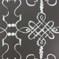 Portavo Wallpaper - Chocolate / Silver
