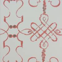 Portavo Wallpaper - Coral / Ivory