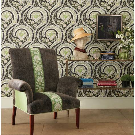 Nina Campbell Les Indiennes Wallpapers Garance Wallpaper - Black - NCW4354-05