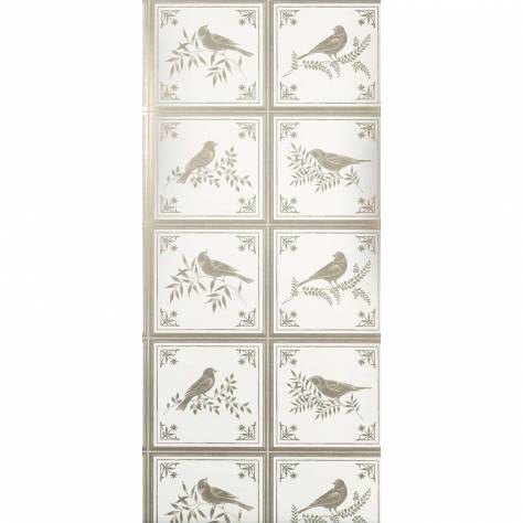 Nina Campbell Les Indiennes Wallpapers Fortoiseau Wallpaper - Ivory / Silver - NCW4356-02