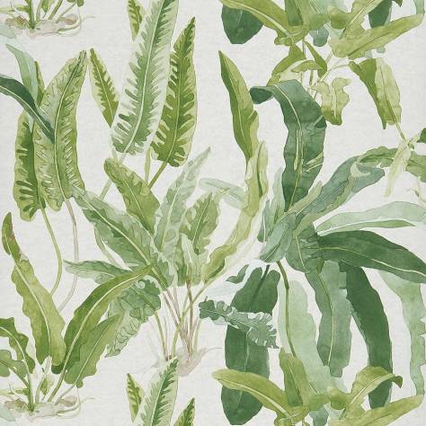 Nina Campbell Ashdown Wallpapers Benmore Wallpaper - Green /Ivory - NCW4393-02