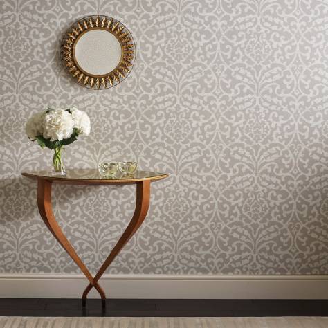 Nina Campbell Ashdown Wallpapers Brideshead Wallpaper - Charcoal / Ivory - NCW4396-04
