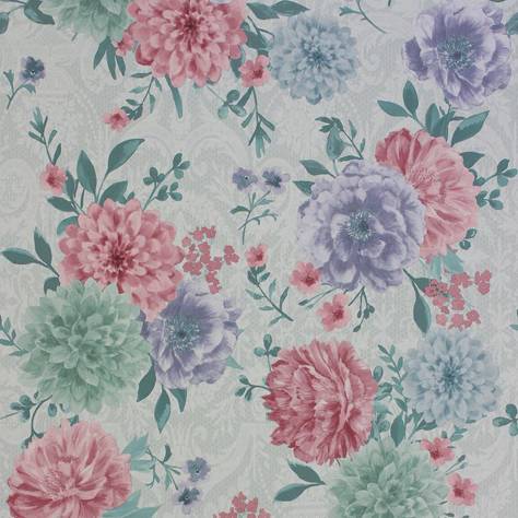 Matthew Williamson Belvoir Wallpapers Duchess Garden Wallpaper - Ice / Blush / Violet - W7147-03
