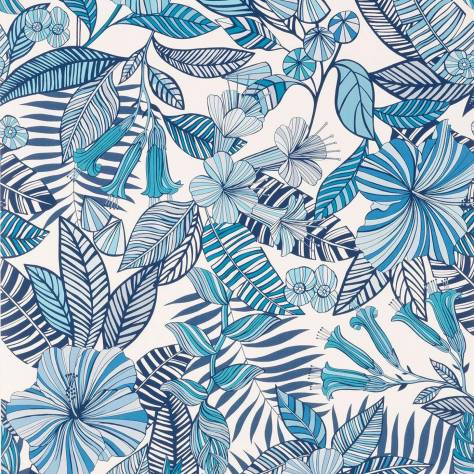 Matthew Williamson Deya Wallpapers Valldemossa Wallpaper - Persian / Blue / Ivory - W7260-03