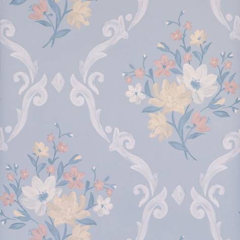Matthew Williamson Deya Wallpapers Almudaina Wallpaper - Pale Grey / Buttermilk / Blush - W7264-02