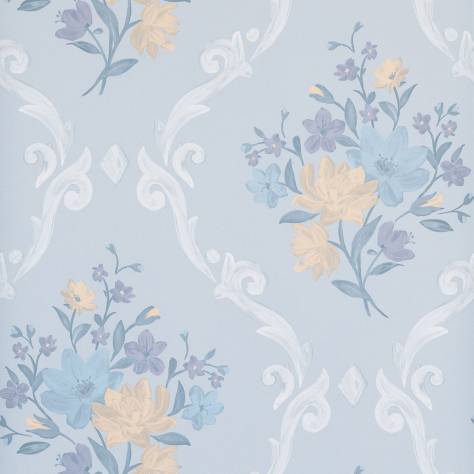 Matthew Williamson Deya Wallpapers Almudaina Wallpaper - Stone / Blue / Marigold / Lavender - W7264-03