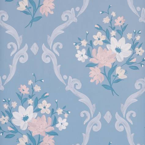 Matthew Williamson Deya Wallpapers Almudaina Wallpaper - Powder Blue / Cream / Blush - W7264-04