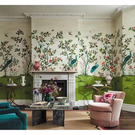 Harlequin x Diane Hill Harlequin x Diane Hill Wallpapers Florence Wallpaper - Fig Blossom/Apple/Peony - HDHW112891