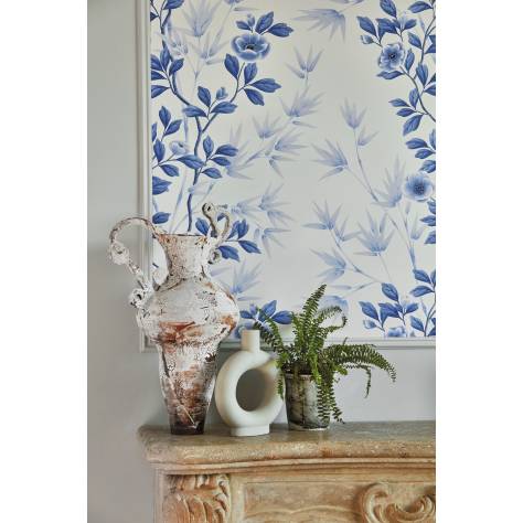 Harlequin x Diane Hill Harlequin x Diane Hill Wallpapers Lady Alford Wallpaper - Porcelain/China Blue - HDHW112898