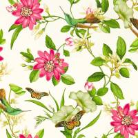 Pink Lotus Wallpaper - Ivory