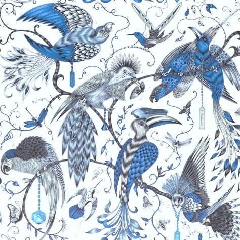 Emma Shipley Animalia Wallpapers Emma J Shipley Audobon Wallpaper - Blue - W0099/01