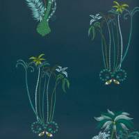 Emma J Shipley Jungle Palms Wallpaper - Navy