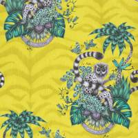 Emma J Shipley Lemur Wallpaper - Lime