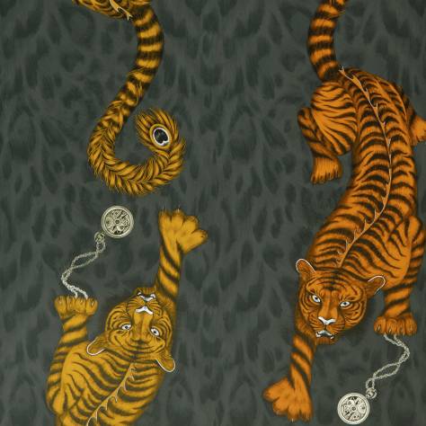 Emma Shipley Animalia Wallpapers Emma J Shipley Tigris Wallpaper - Flame - W0105/01