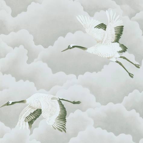 Harlequin Palmetto Wallpapers Cranes in Flight Wallpaper - Platinum - HGAT111230