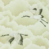 Cranes in Flight Wallpaper - Pebble