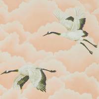 Cranes in Flight Wallpaper - Blush