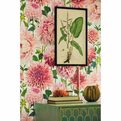 Harlequin Palmetto Wallpapers Demoiselle Wallpaper - Ink/Chartreuse - HGAT111243