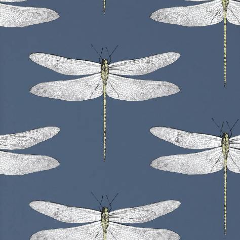 Harlequin Palmetto Wallpapers Demoiselle Wallpaper - Ink/Chartreuse - HGAT111243
