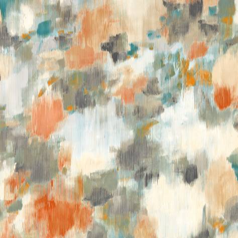 Harlequin Standing Ovation Wallpapers Exuberance Wallpaper - Tangerine/Sepia - HSTO111474