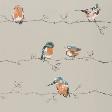 Harlequin Standing Ovation Wallpapers Persico Wallpaper - Tangerine/Duckegg - HSTO111485