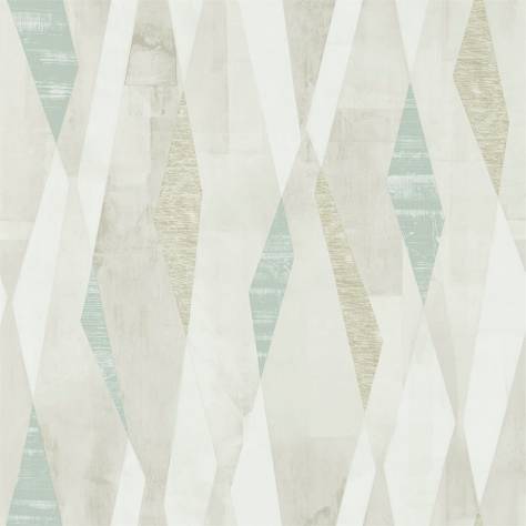 Harlequin Entity Wallpaper Vertices Wallpaper - Teal/Stone - HGEO111702