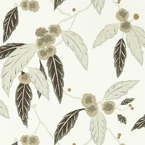 Harlequin Salinas Wallpapers Coppice Wallpaper - Oyster / Ebony / Gilver - HSAW112134