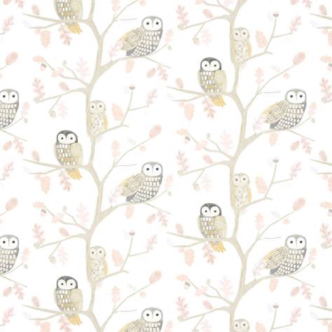 Harlequin Book of Little Treasures Wallpapers Little Owls Wallpaper - Powder - HLTF112628