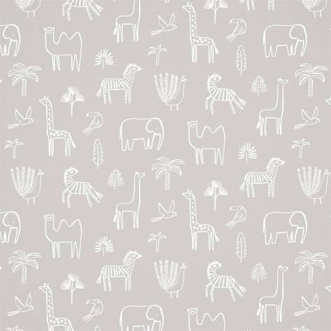 Harlequin Book of Little Treasures Wallpapers Funky Jungle Wallpaper - Stone - 112629