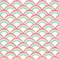 Rainbow Brights Wallpaper - Cherry / Blossom / Pineapple / Sky