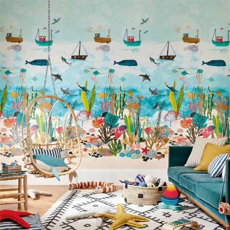 Harlequin Book of Little Treasures Wallpapers Above and Below Wallpanel - Marine Life - HLTF112648