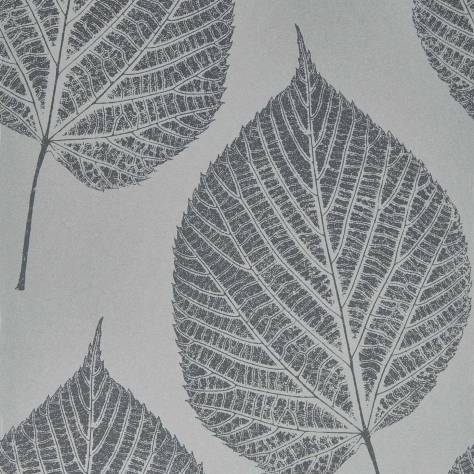Harlequin Colour 1 Wallpaper Leaf Wallpaper - Slate/Silver - HTEW112608