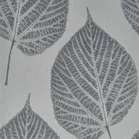 Leaf Wallpaper - Slate/Silver