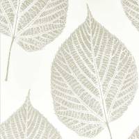 Leaf Wallpaper - Chalk/Silver