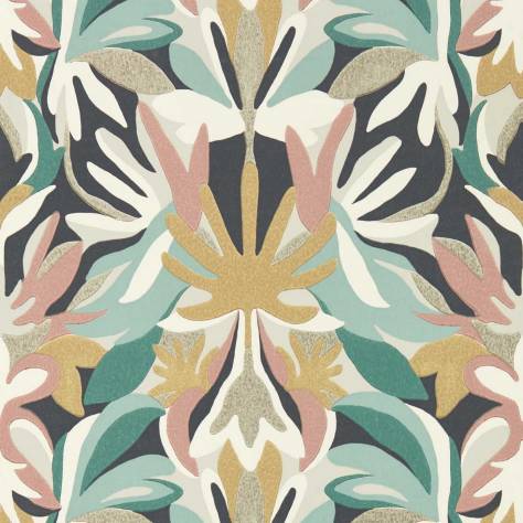 Harlequin Colour 1 Wallpaper Melora Wallpaper - Positano/Succulent/Gold - HTEW112760