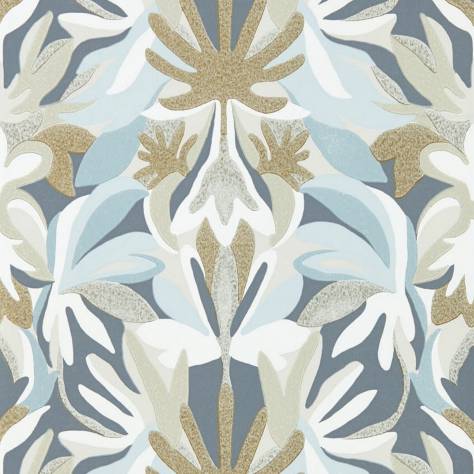 Harlequin Colour 1 Wallpaper Melora Wallpaper - Hampseed/Exhale/Gold - HTEW112762