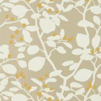 Ardisia Wallpaper - Soft Focus/Oyster/Gold