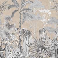 Floreana Wallpaper - Gilt/Black Earth/Tranquility