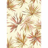 Aucuba Wallpaper - Gold/Rosewood/Parchment