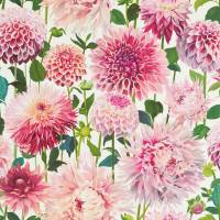 Dahlia Wallpaper - Blossom/Emerald/New Beginnings