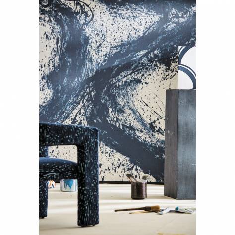 Harlequin Colour 2 Wallpapers Reflected Obsidian Wallpaper - Azurite - HQN2112852