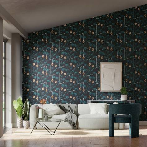 Harlequin Colour 3 Wallpapers Kimiko Wallpaper - Bottle Green/Chartreuse - HQN3112938